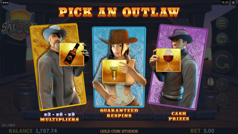 Outlaw Saloon Gratis Spins