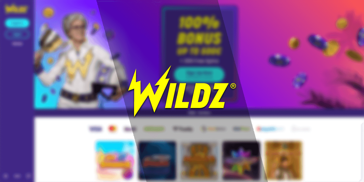 banner van wildz casino homepage en logo