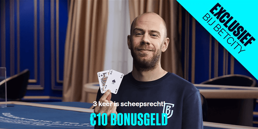 Live-spel actie: verdien € 10 bonusgeld met drie blackjacks