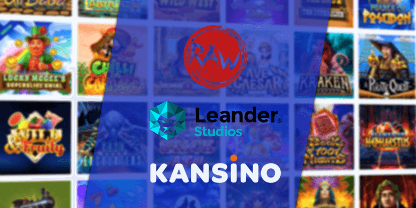 Raw iGaming en Leander Games toegevoegd aan spelportfolio Kansino