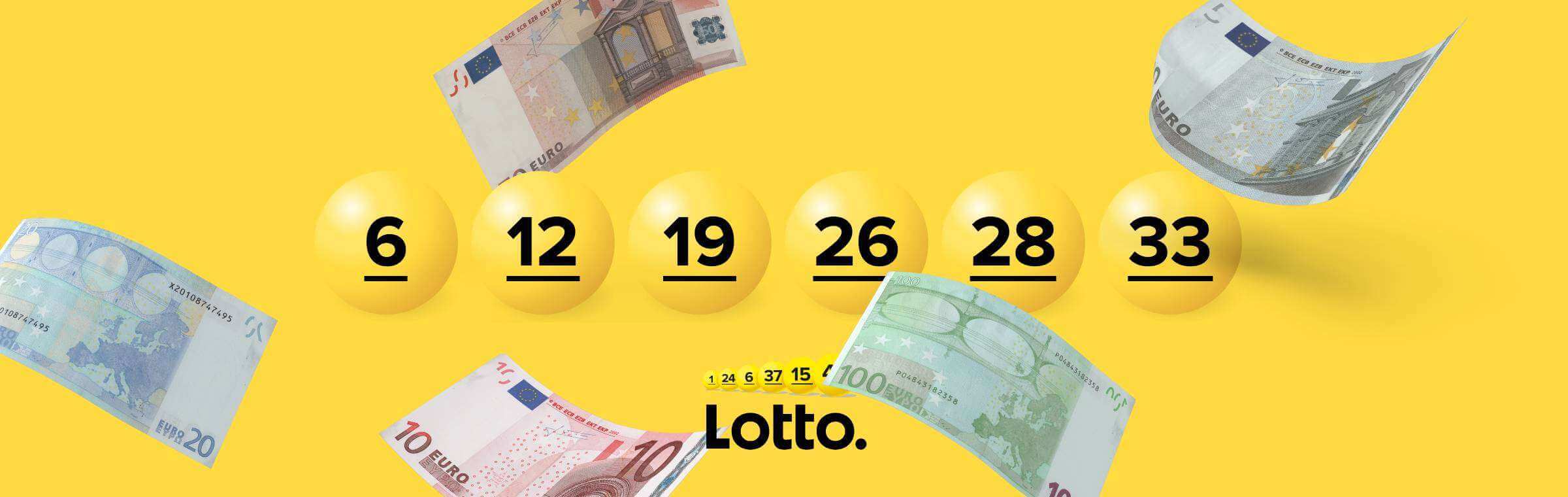 logo van de Lotto Lotterij met brieven geld