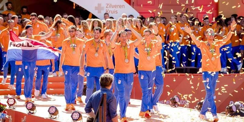 Nederlandse medaillisten olympische spelen op podium