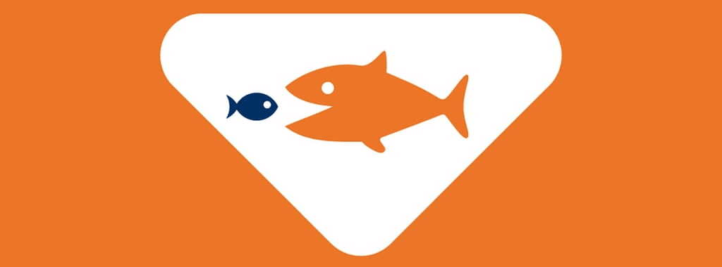 Logo van Staatsloterij op oranje achtergrond