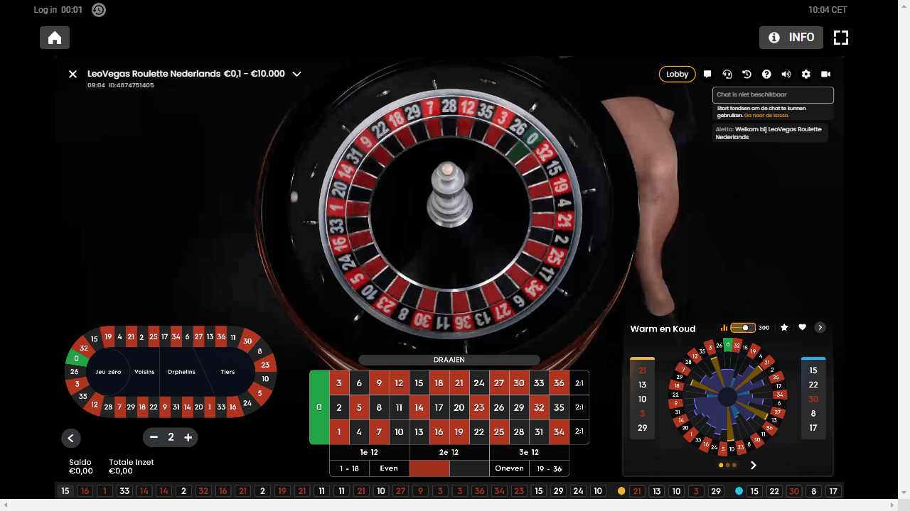 live roulette uitslag