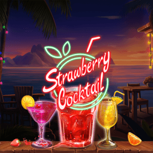 Strawberry Cocktail logo achtergrond