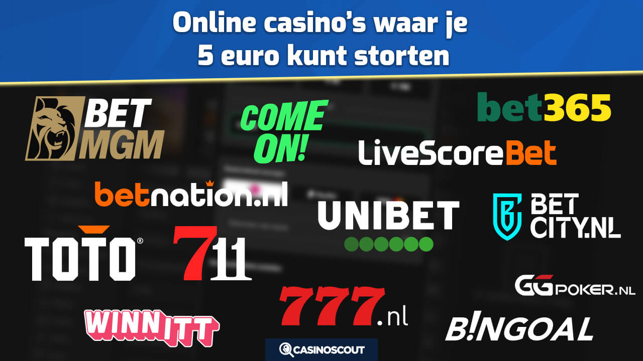 Alle 5 euro casino's in Nederland