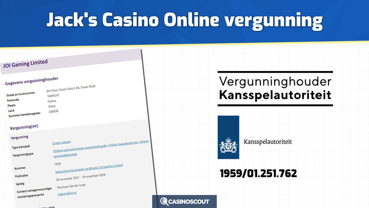 Jacks Casino Online vergunning