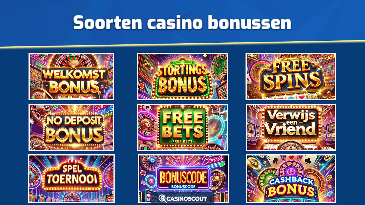 Verschillende soorten casino bonussen