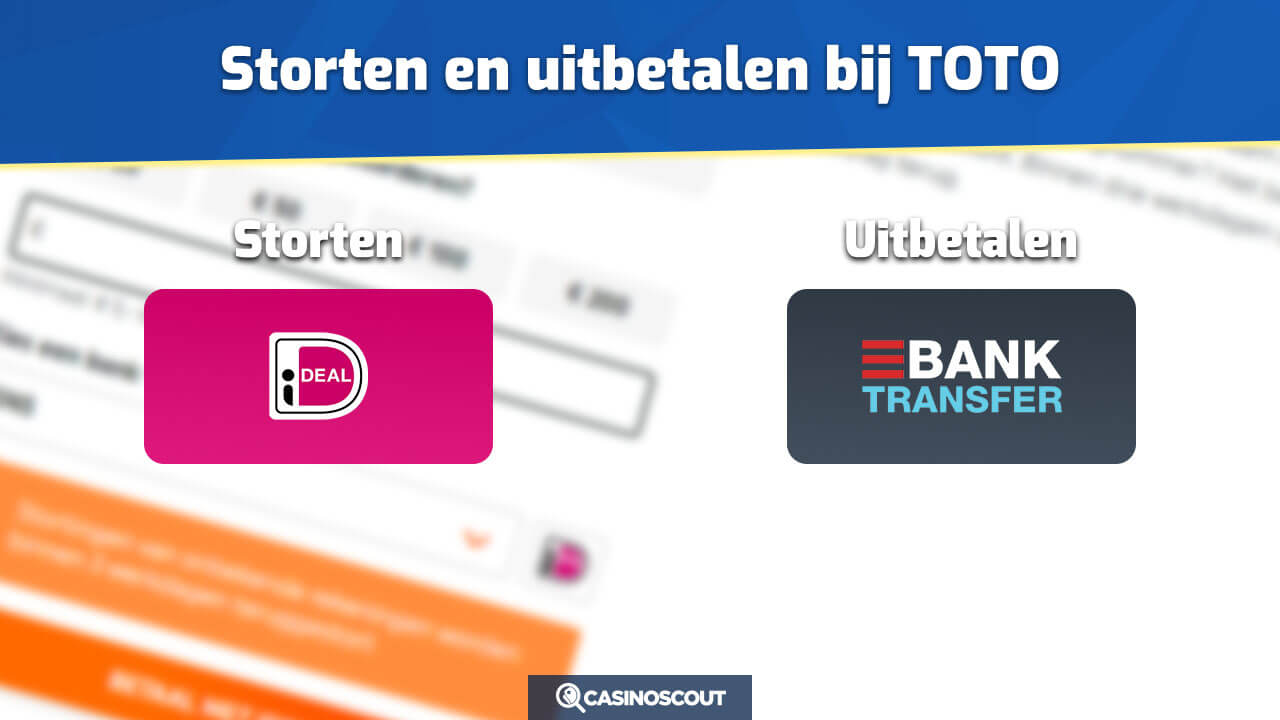 Storten en uitbetalen bij TOTO