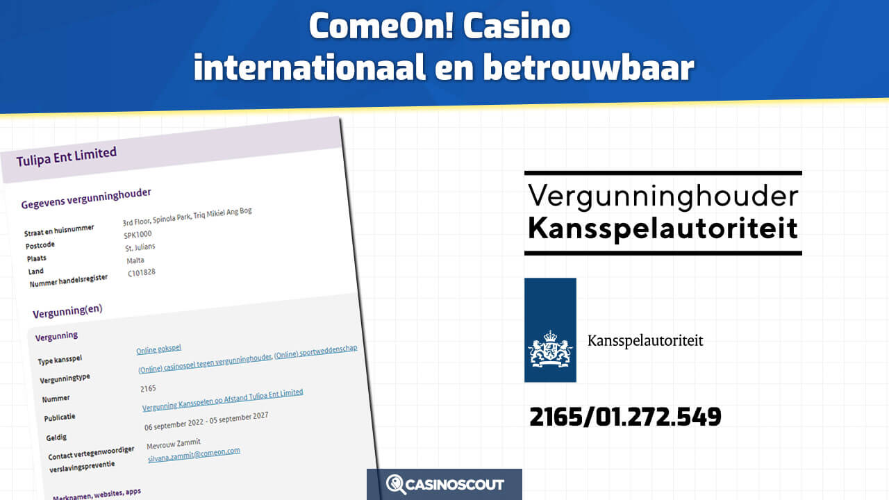 ComeOn! Casino vergunning