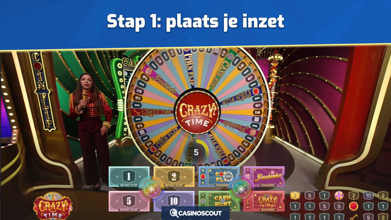 Crazy Time inzet plaatsen