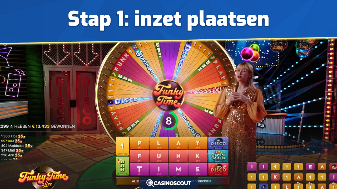 Funky Time inzet plaatsen