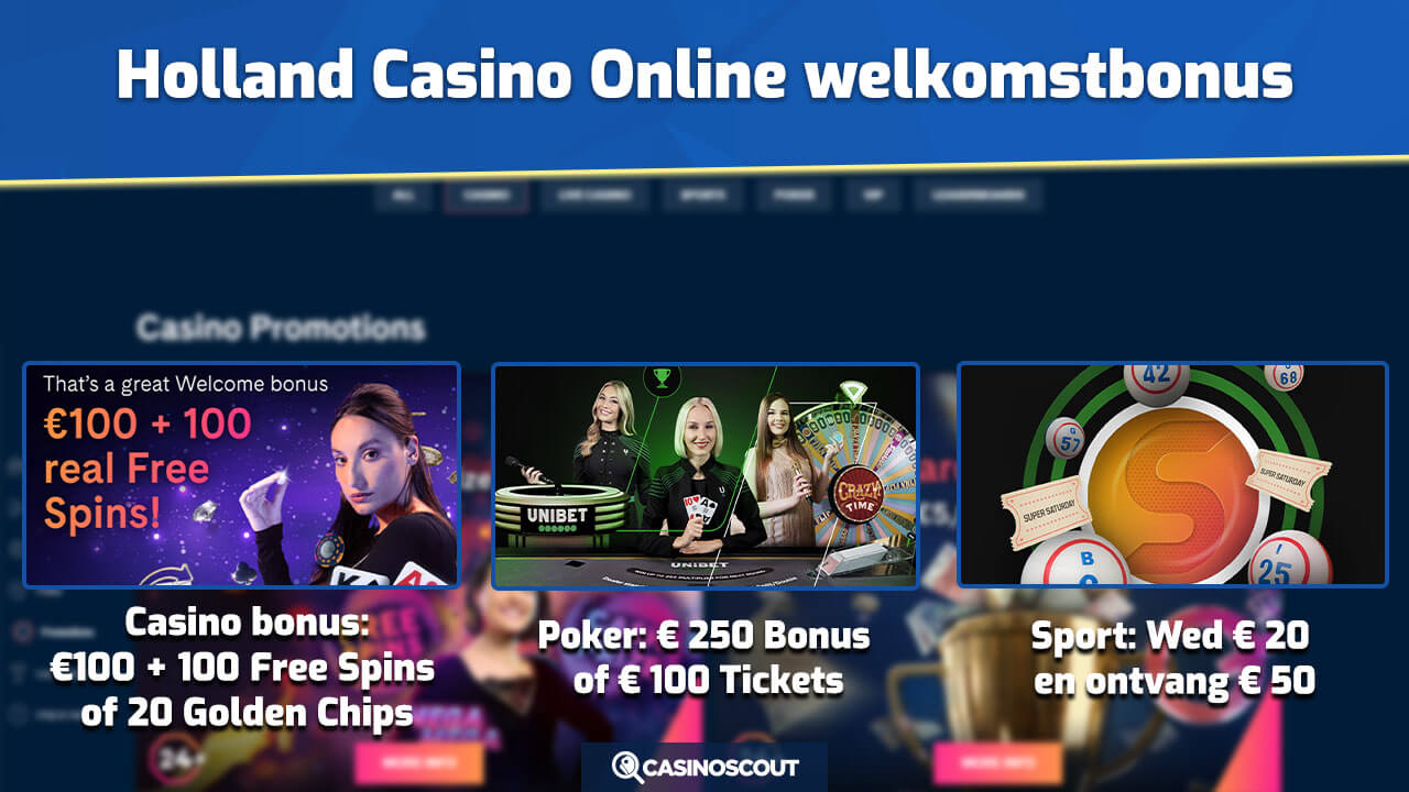 Holland Casino Online welkomstbonussen