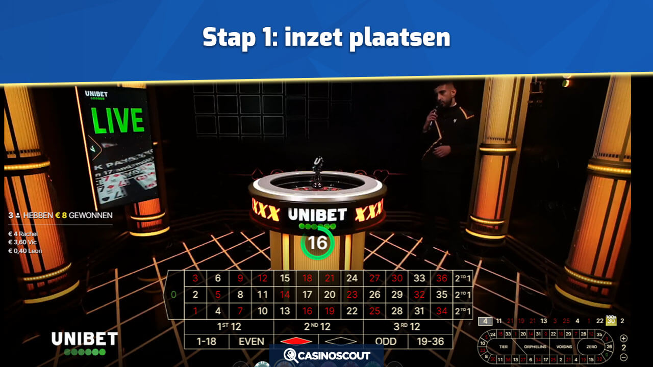 XXXtreme Lightning Roulette inzet plaatsen