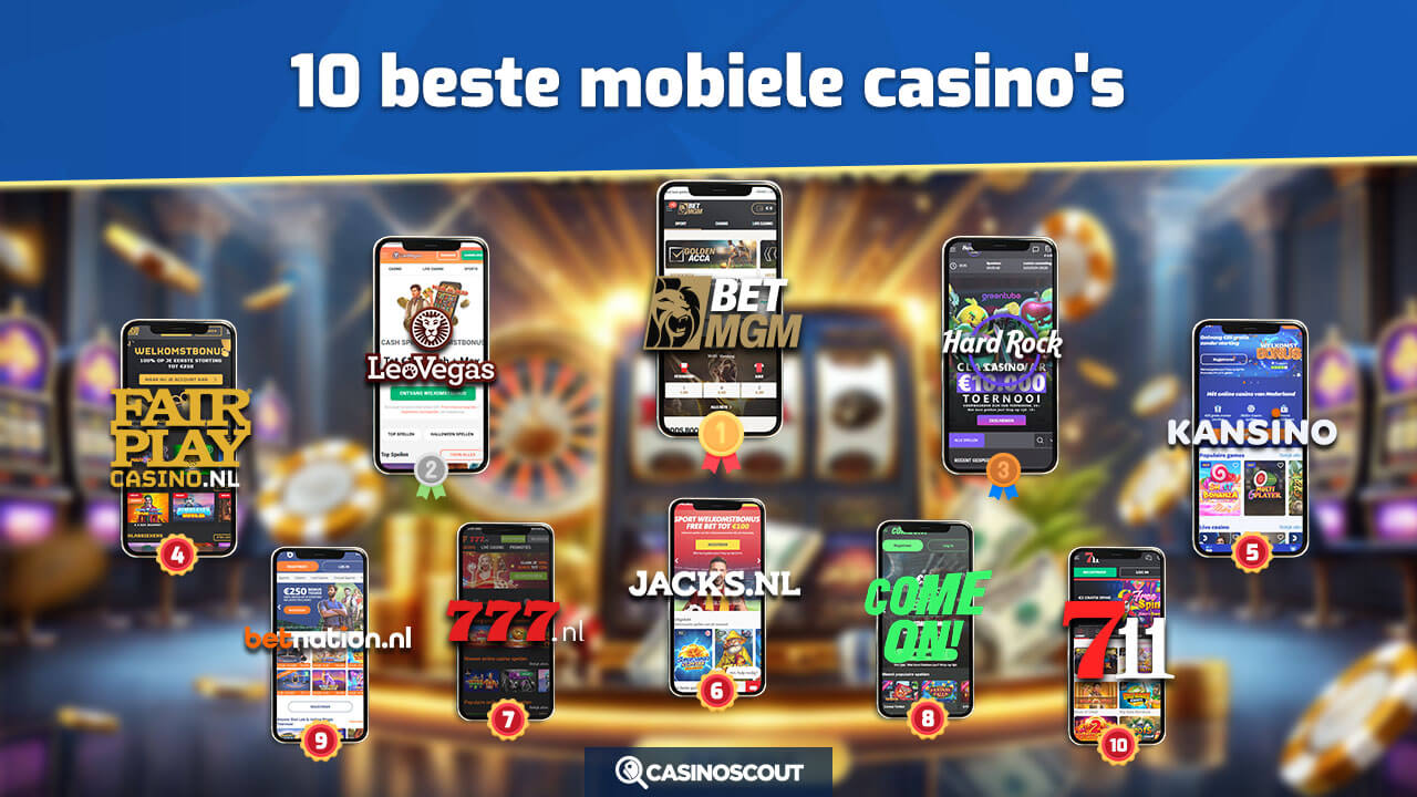 10 beste mobiele casino's