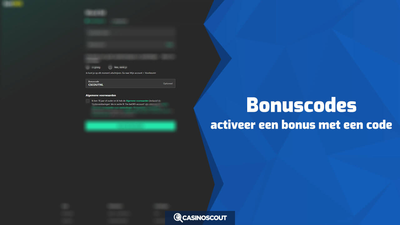 Bonuscodes in online casino's