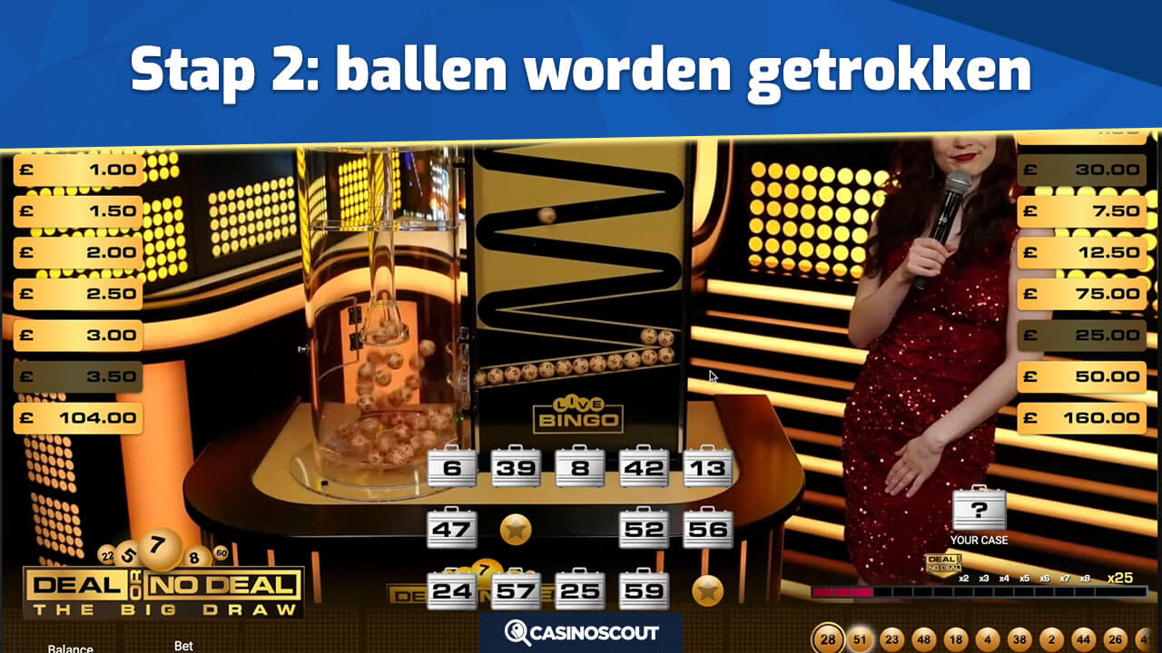 Ballen trekken bij Deal or No Deal The Big Draw