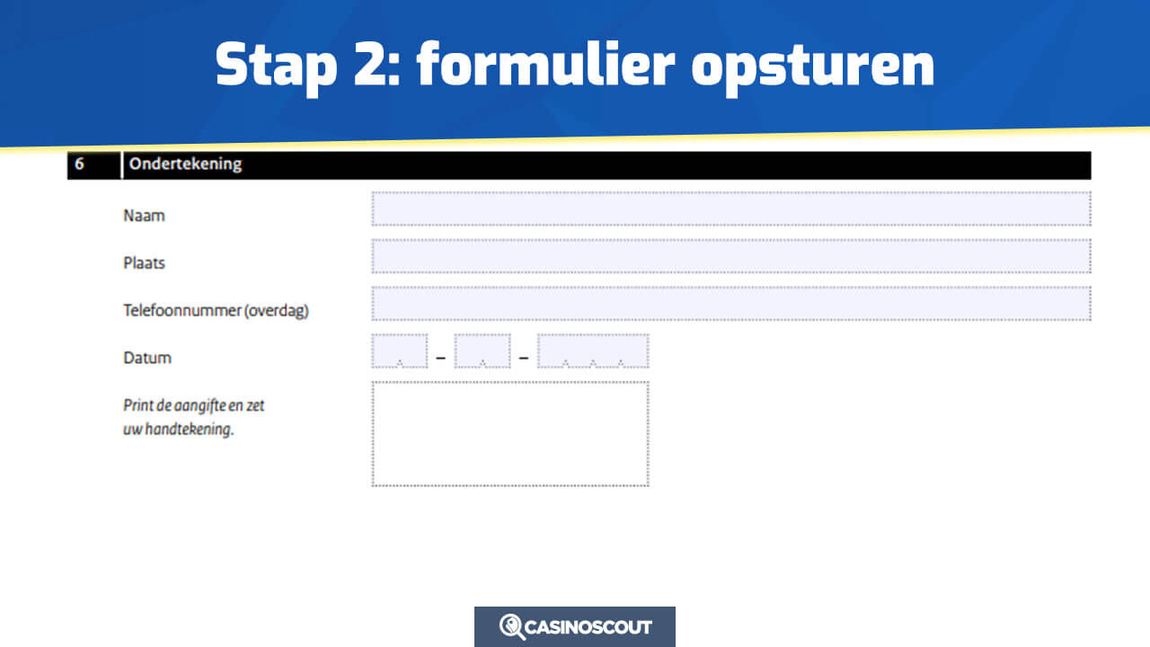 Formujlier opsturen