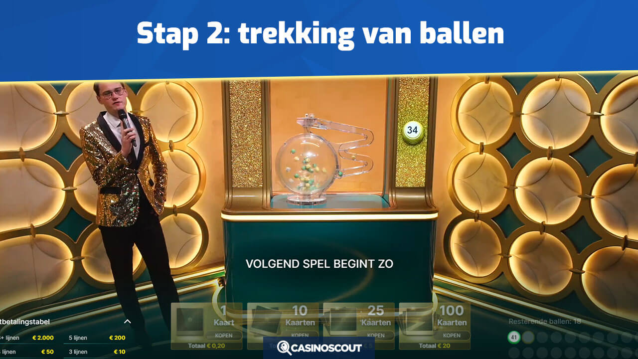 Ballen trekken bij Mega Ball