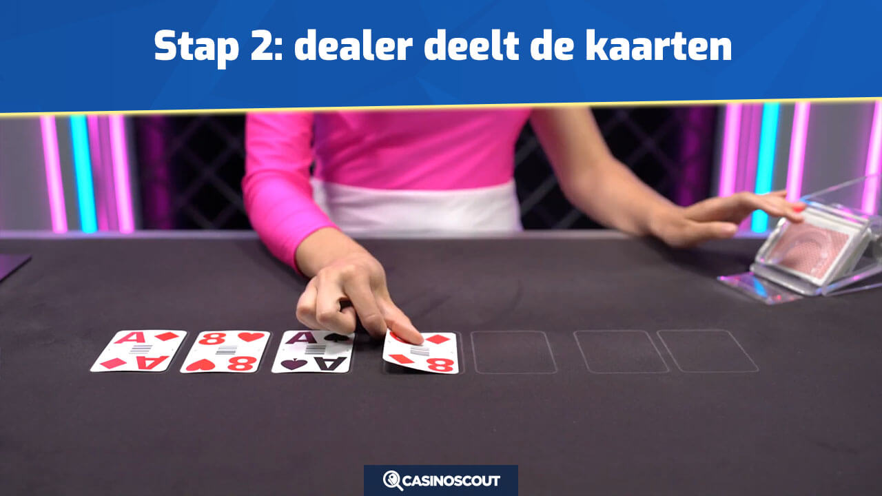 Dealer deelt de kaarten