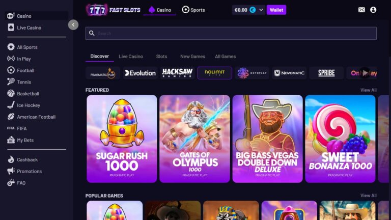 Fast Slots Casino Screenshot 1