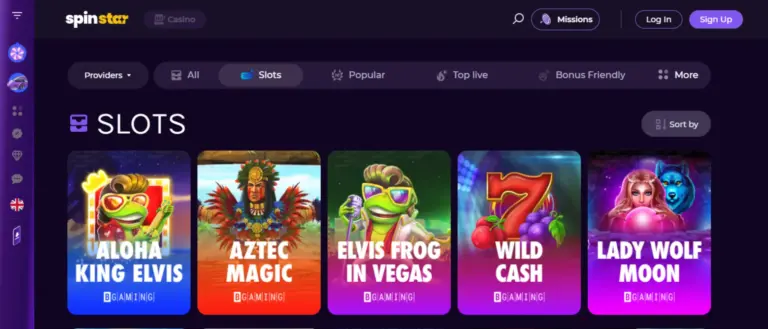 Spinstar Casino Screenshot 2